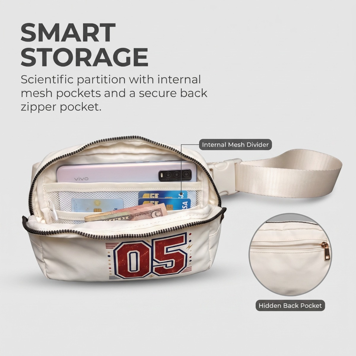 Belt Bag — 05 Varsity Off-White — view 2