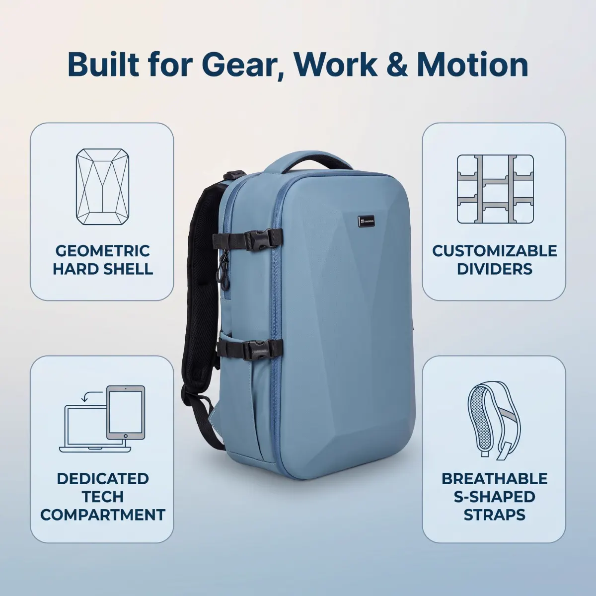 Camera Backpack with Padded Dividers — core-features view