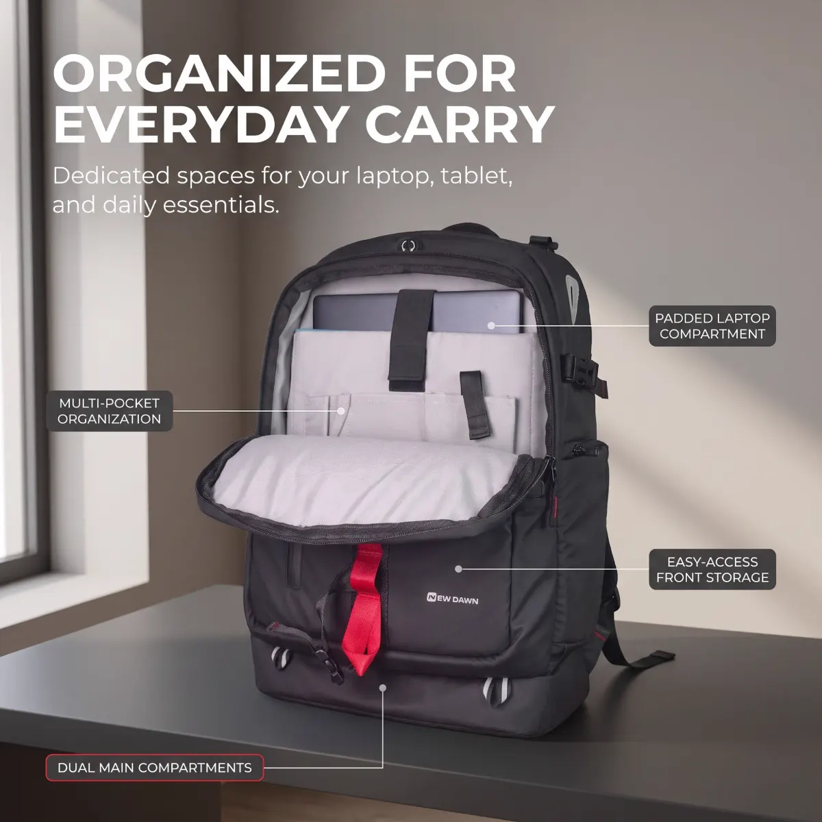 Camera Backpack with Laptop Compartment — laptop-compartment view