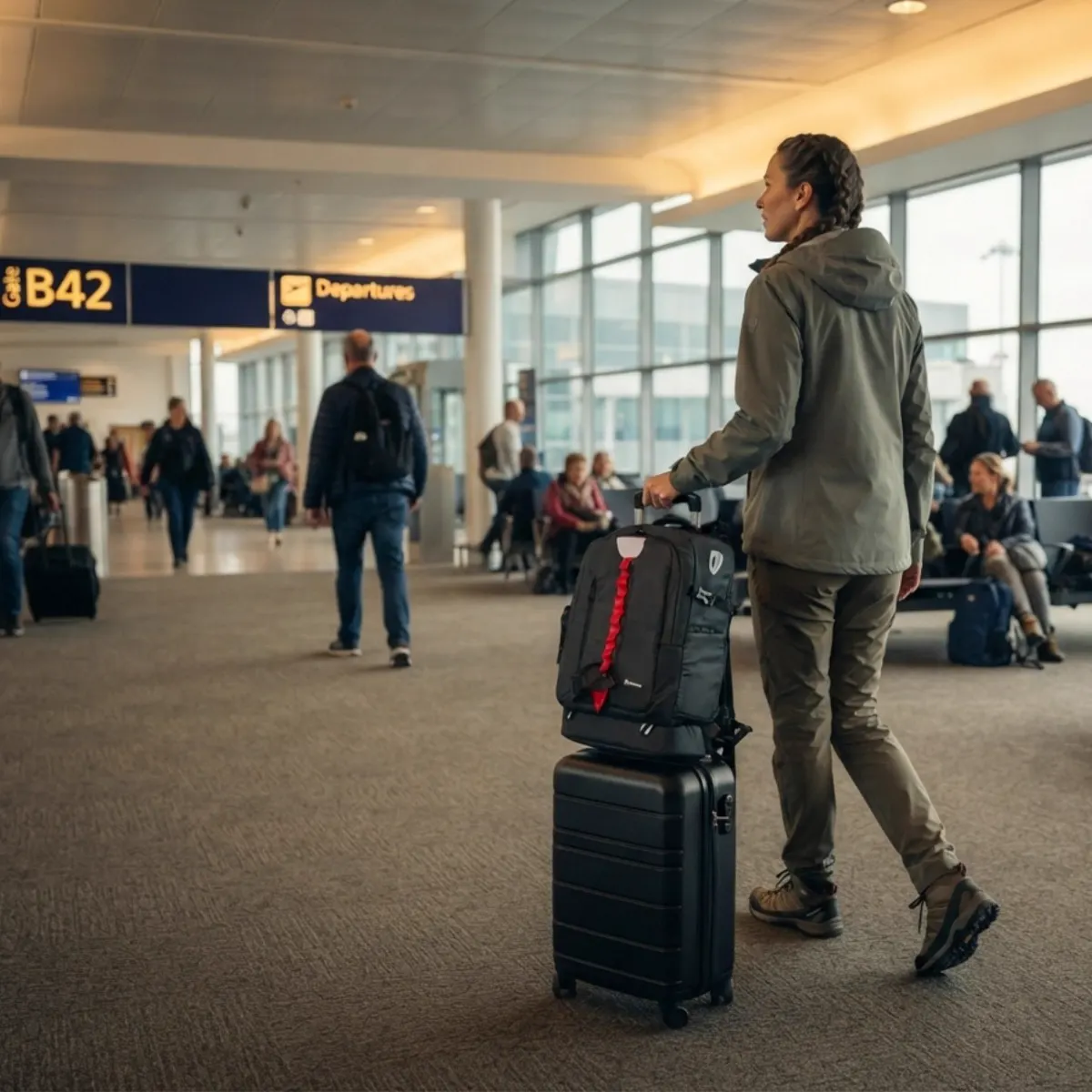 Camera Backpack with Laptop Compartment — scene view