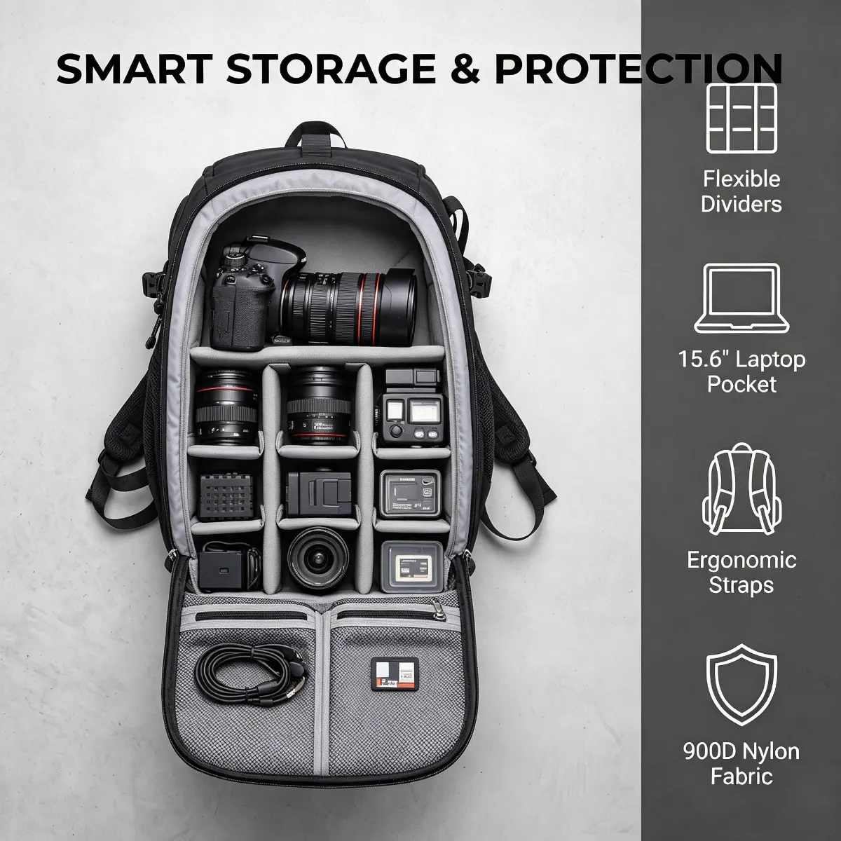 Professional Camera Backpack — All-Day Carry — image-8 view