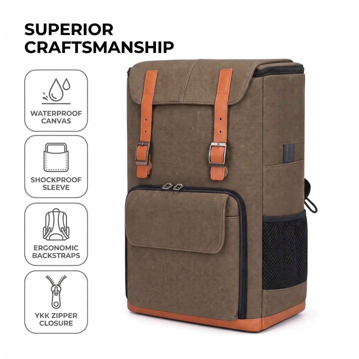 Camera Backpack — Travel Ready — core-features view