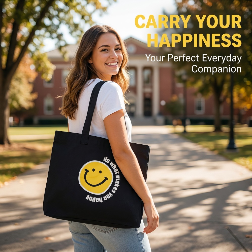 Canvas Tote Bag-Black — view 5