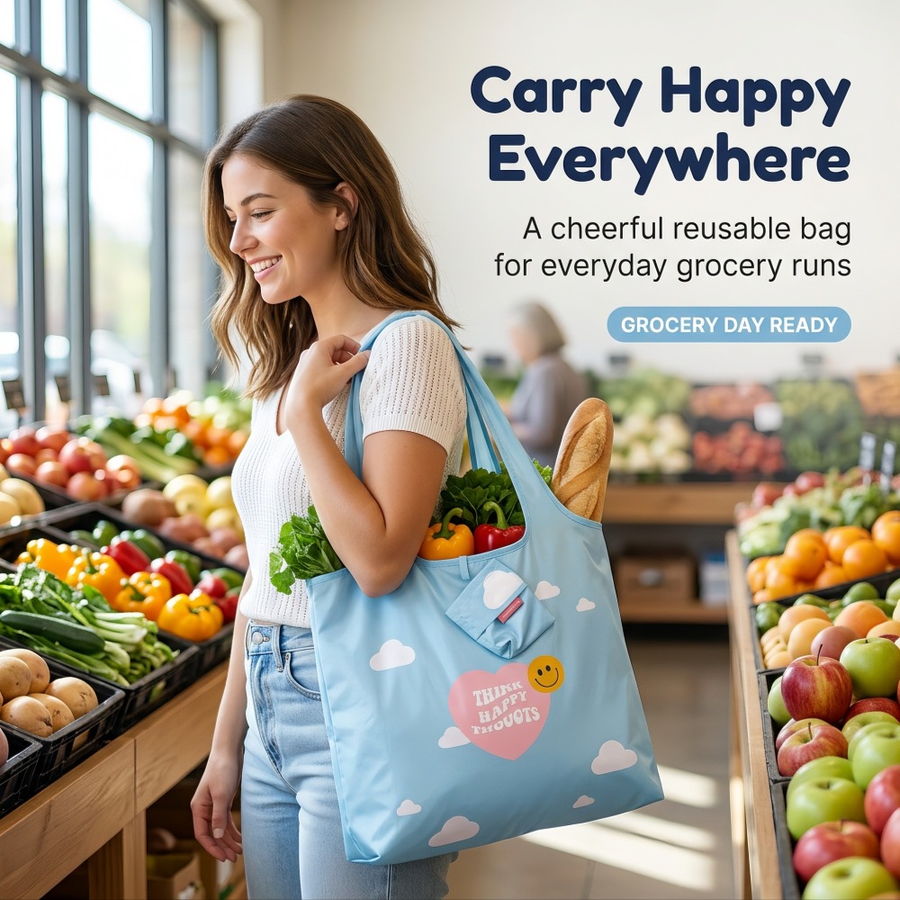 Foldable Reusable Grocery Tote Bag — view 3